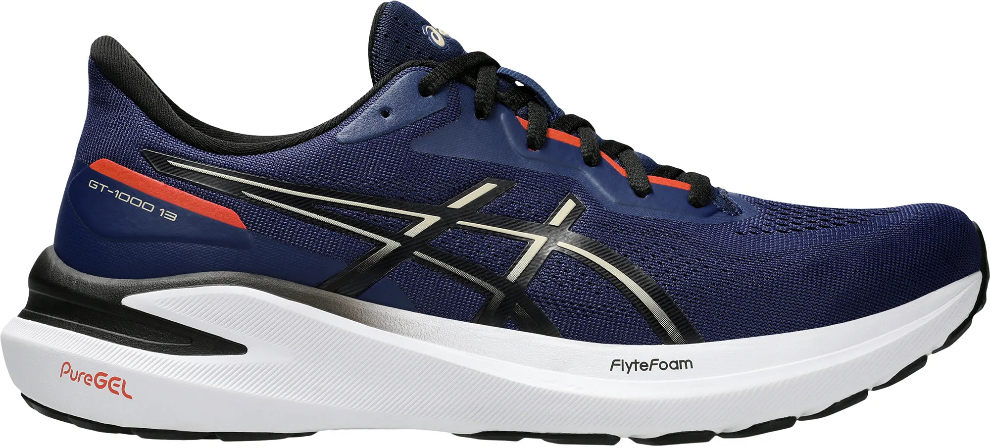 Asics GT 1000 13 Mens Running Shoes - Navy Asics Gel-evolution 6 Running Shoes