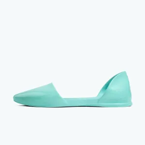 Audrey Flats (Hydrangea Blue) Ballet Flat Shoes With Ankle Strap