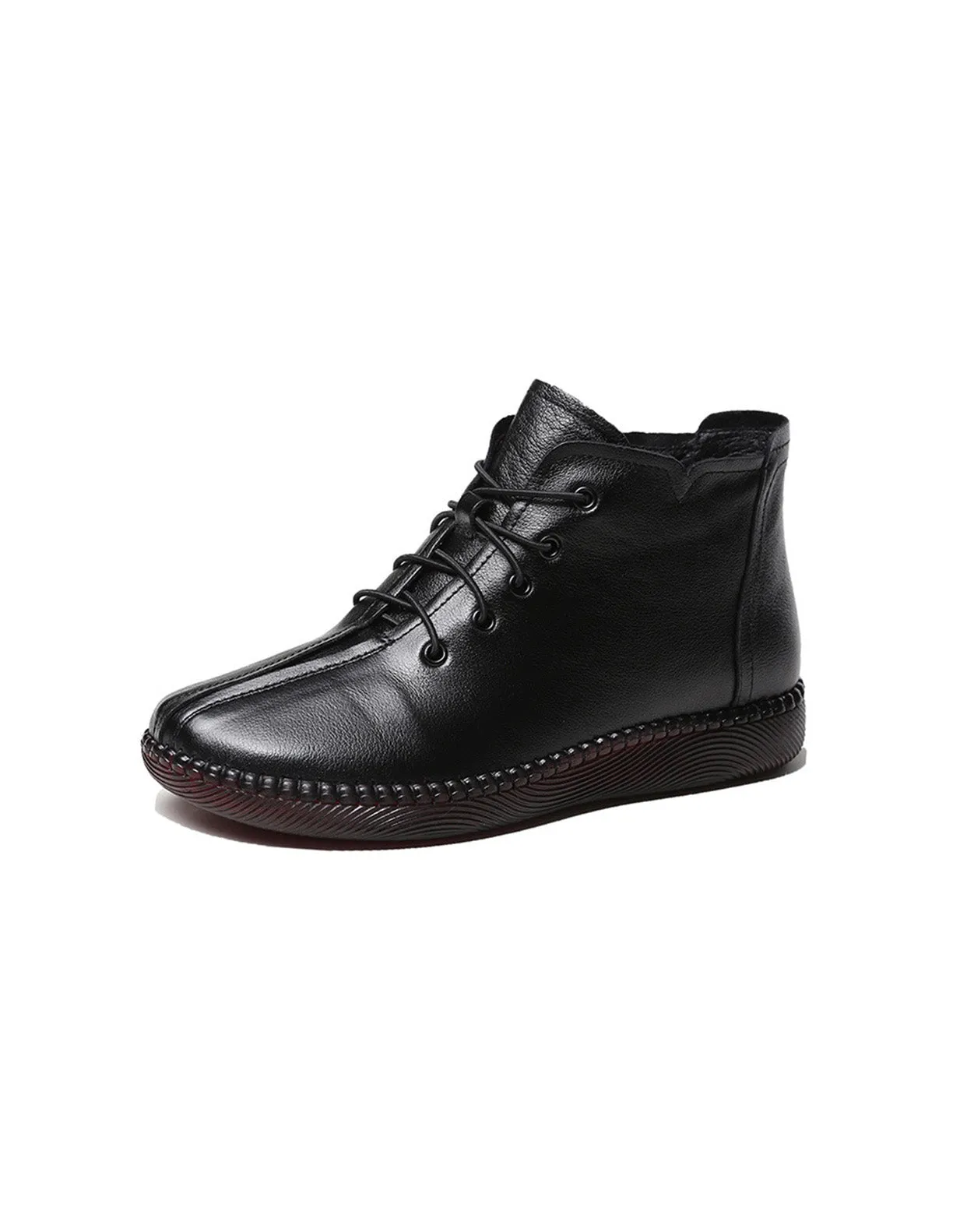 Autumn Winter Leather Soft Shoes Short Women's Boots 41 Chloe Flat Shoes