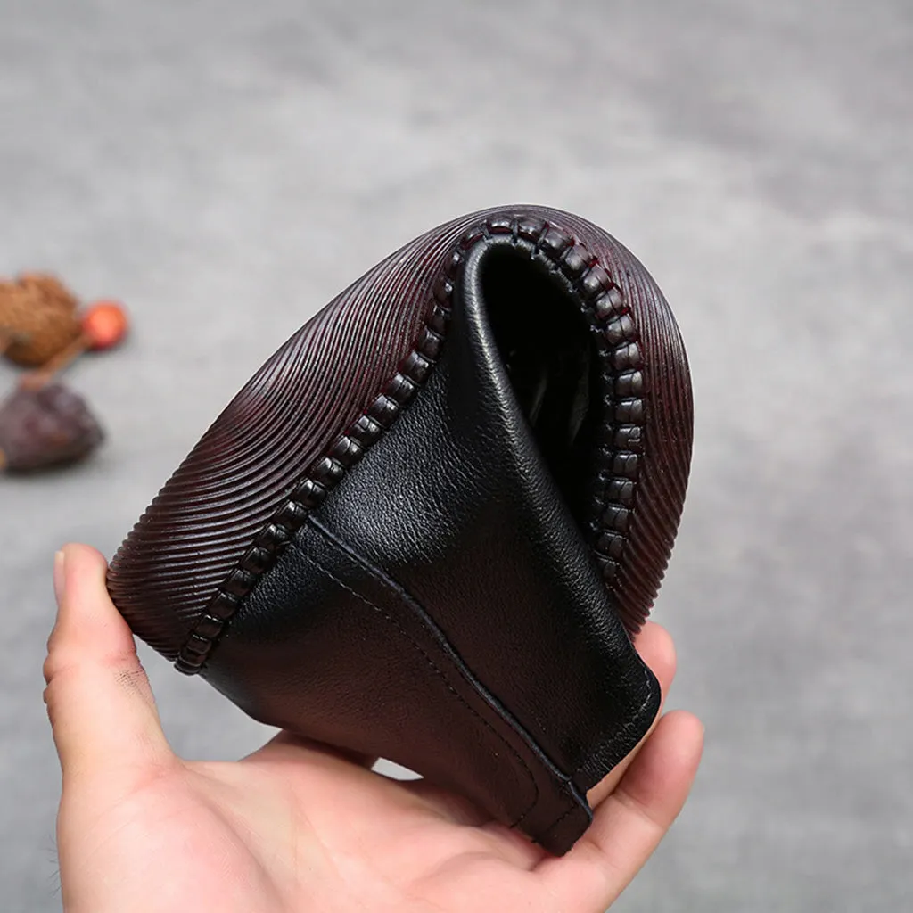 Autumn Winter Leather Soft Shoes Short Women's Boots 41 Shoes Flats Espadrille