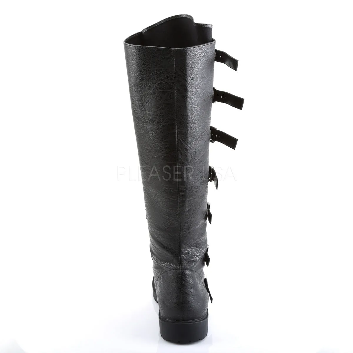 Post Apocalyptic Boots Black Platform Knee Boots