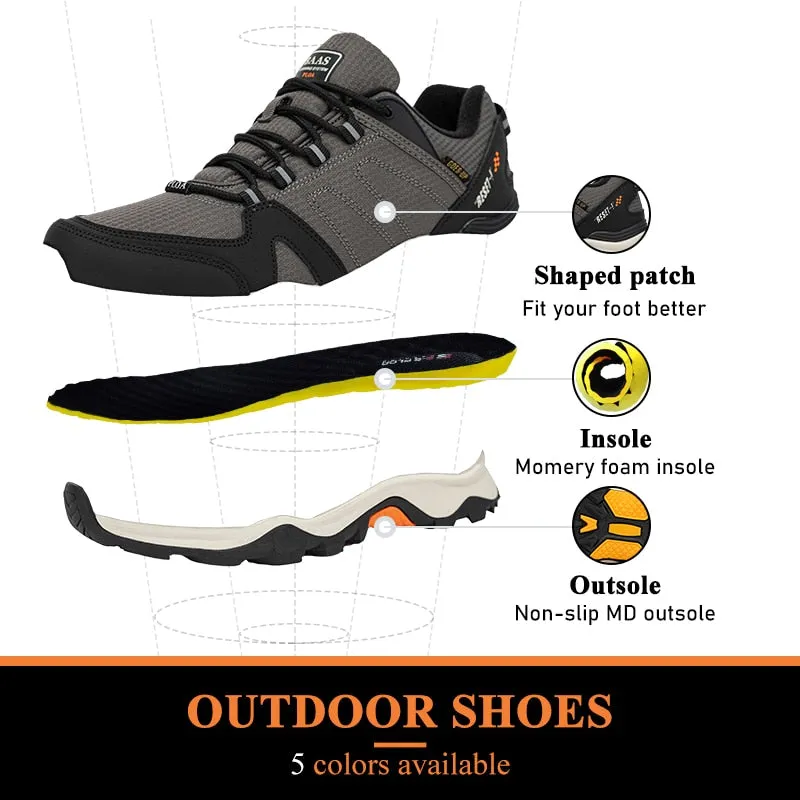 Baasploa 2022 Men's Waterproof Leather Hiking Shoes Non-slip Wear-resistant Outdoor Travel Walking Shoes Fashion Climbing Shoes Best Hiking Shoes For Steep Terrain