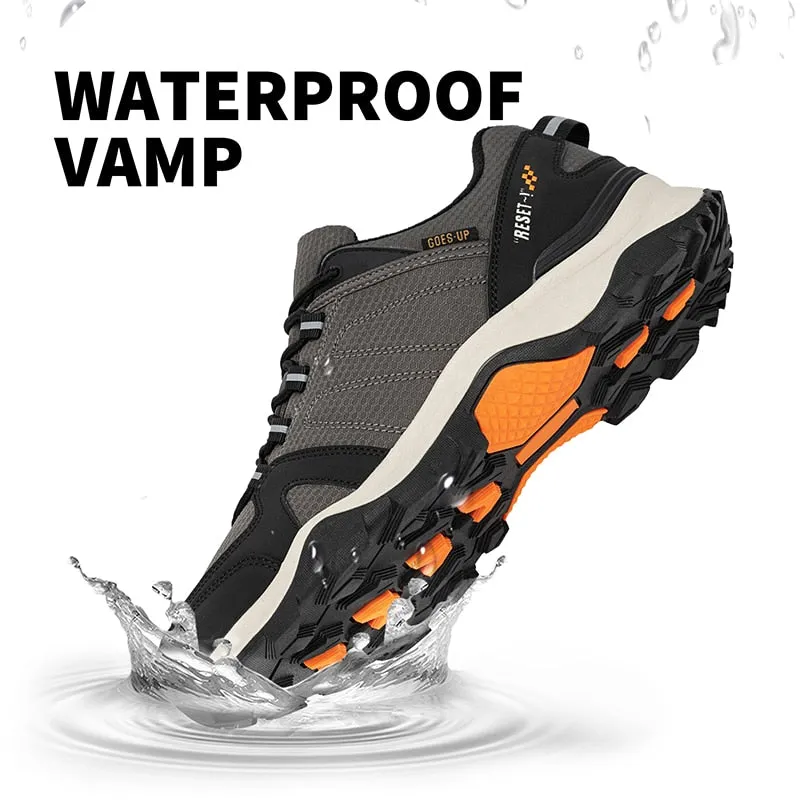 Baasploa 2022 Men's Waterproof Leather Hiking Shoes Non-slip Wear-resistant Outdoor Travel Walking Shoes Fashion Climbing Shoes Best Hiking Shoes For Plantar Fasciitis