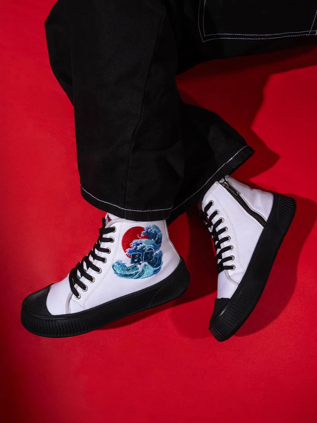 Bacca Bucci Women's High-Top Sneakers - "Kawaii Kicks" Collection Sneakers Doodle