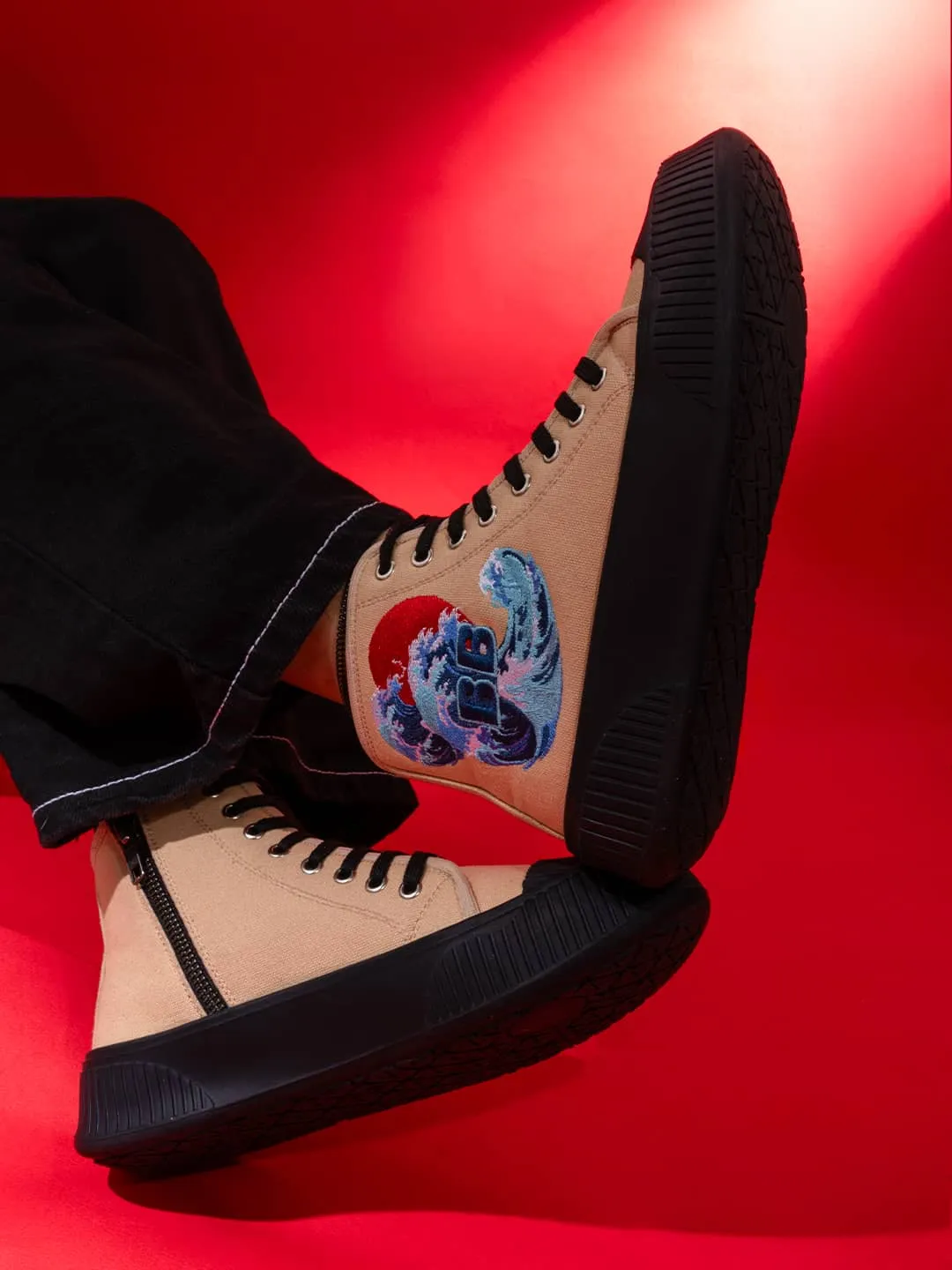 Bacca Bucci Women's High-Top Sneakers - "Kawaii Kicks" Collection Sneakers Train Heist