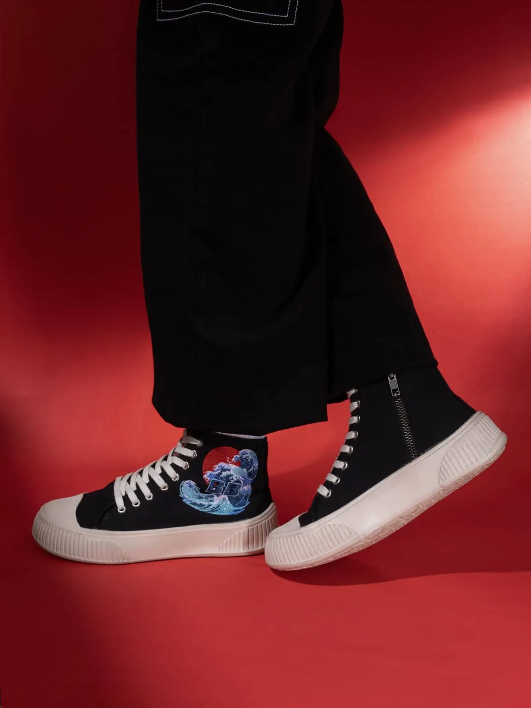 Silver High Top Sneakers Bacca Bucci Women's High-Top Sneakers - "Kawaii Kicks" Collection