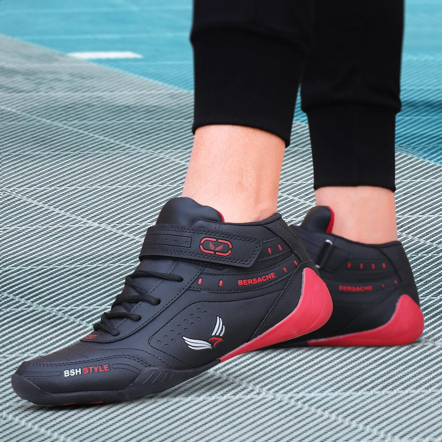 Hiking Shoes Open Toe Bersache Lightweight Sports Running Shoes For Men Black-9020