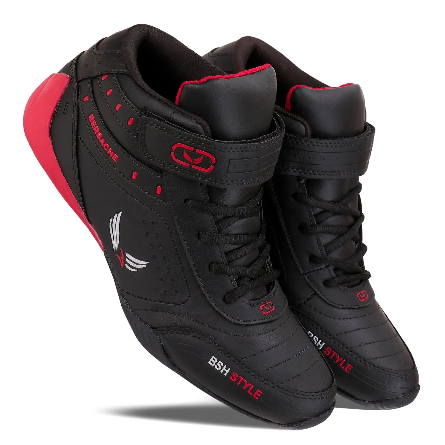 Climbing Mt Fuji Bersache Lightweight Sports Running Shoes For Men Black-9020