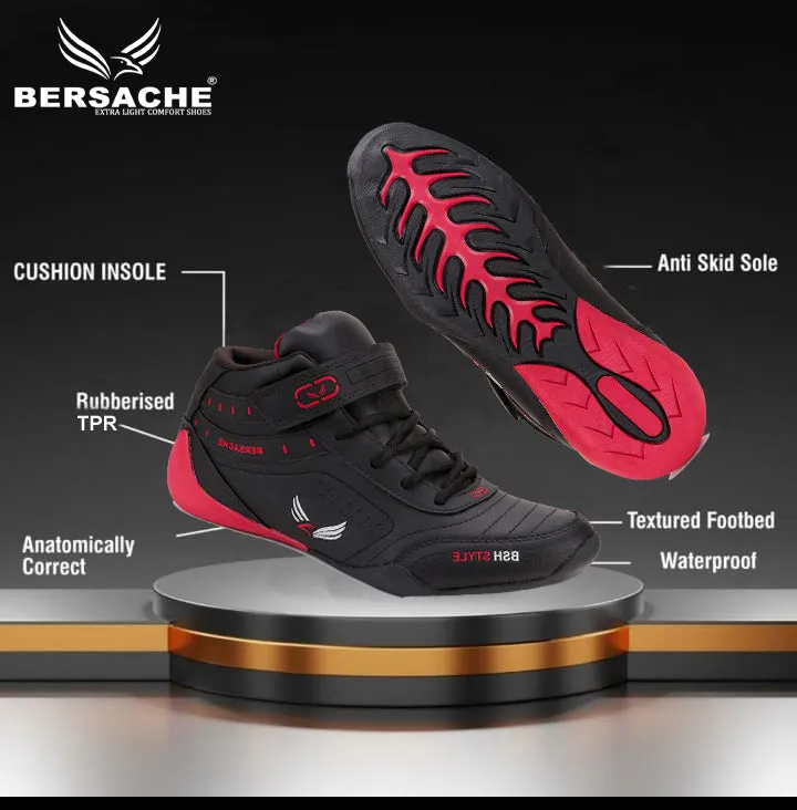 Bersache Lightweight Sports Running Shoes For Men Black-9020 Hiking Shoes Orlando