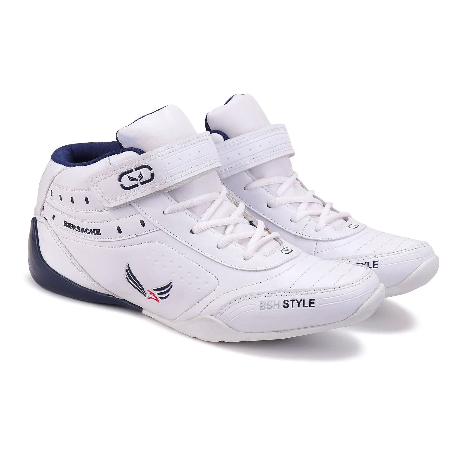 Bersache Lightweight Sports Running Shoes For Men White-9018 Shoe Hire Price