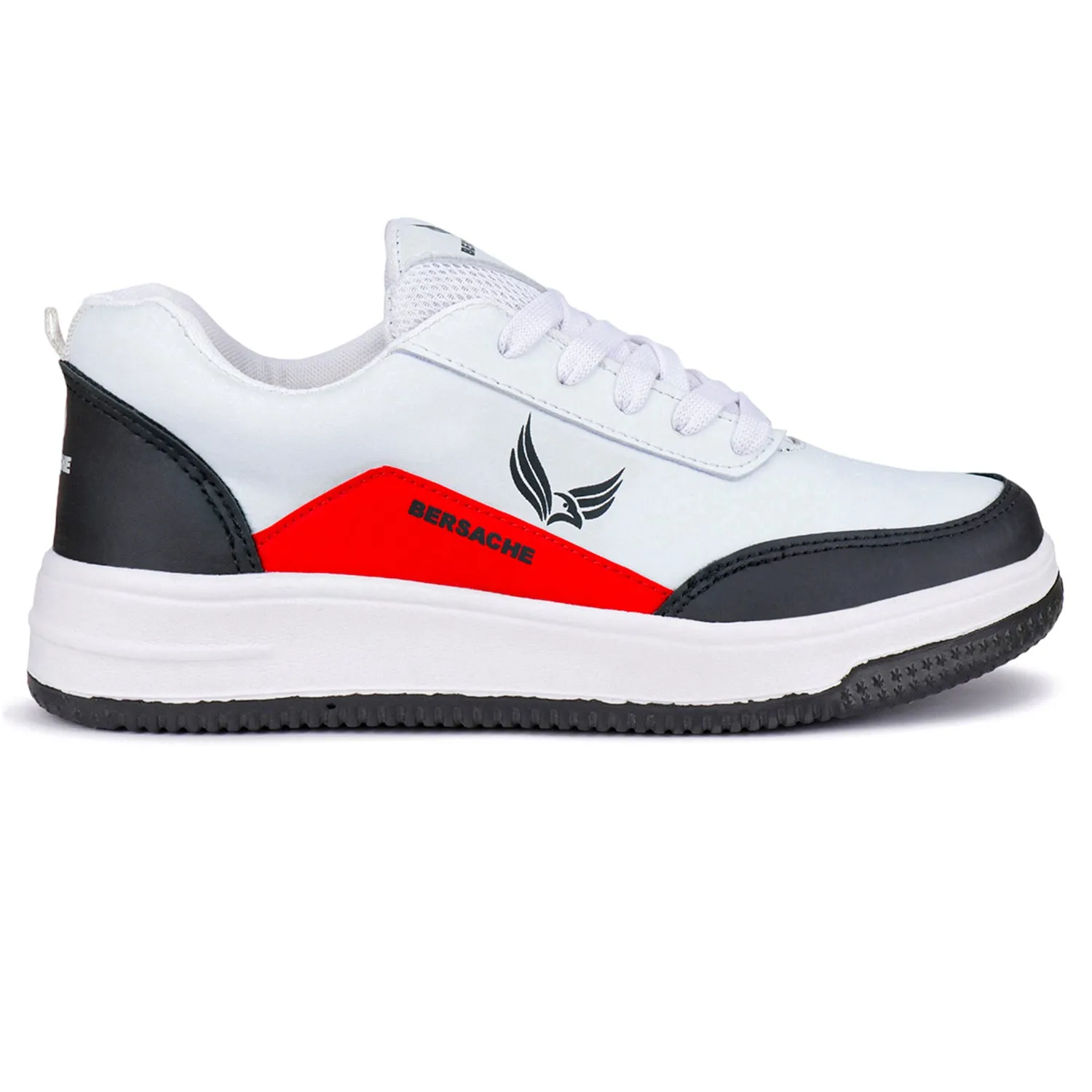 Bersache Premium Sports ,Gym, trending Stylish Running shoes for men (9115-Red) Breathable Mesh Hiking Shoes