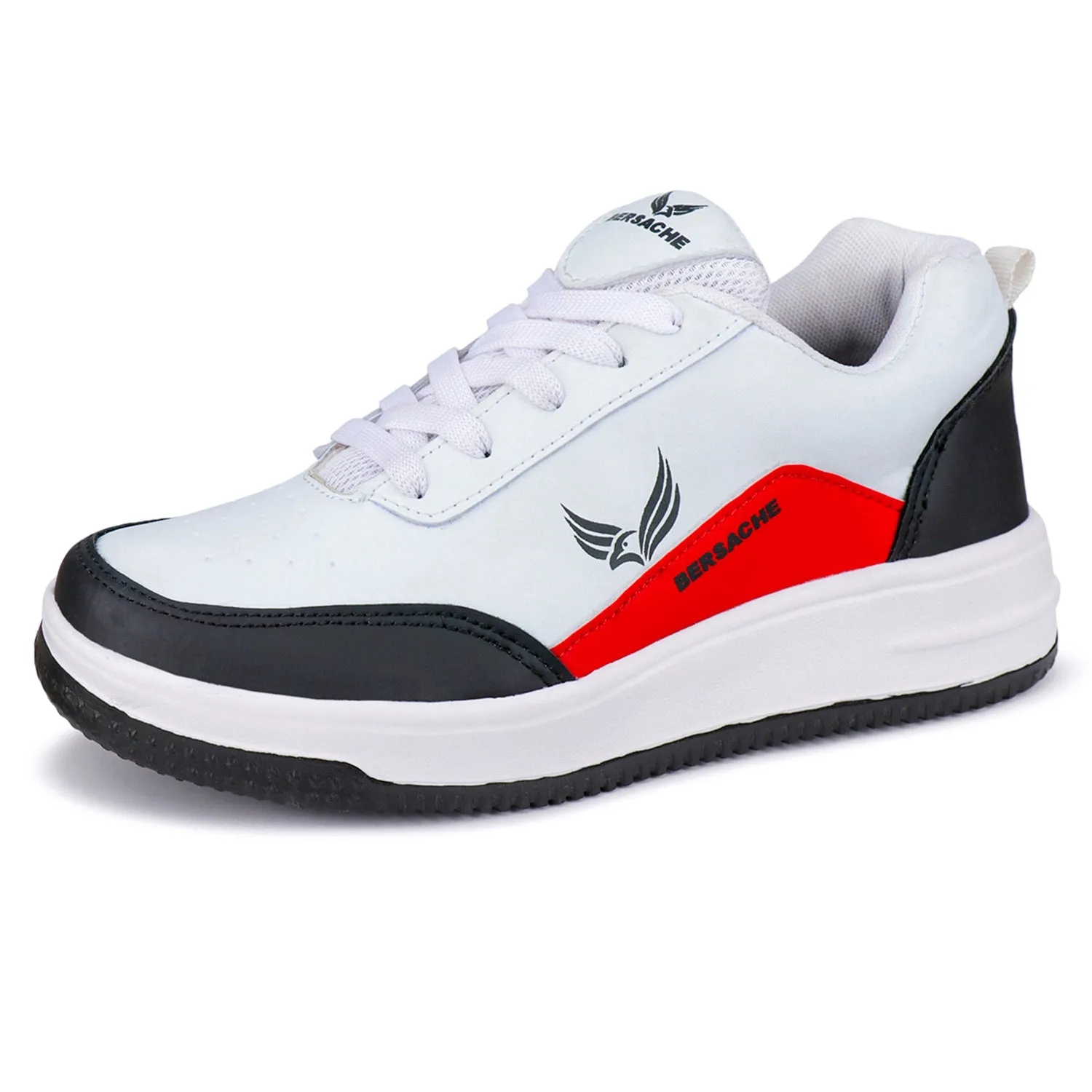 Bersache Premium Sports ,Gym, trending Stylish Running shoes for men (9115-Red) Hiking Shoes Not Made China