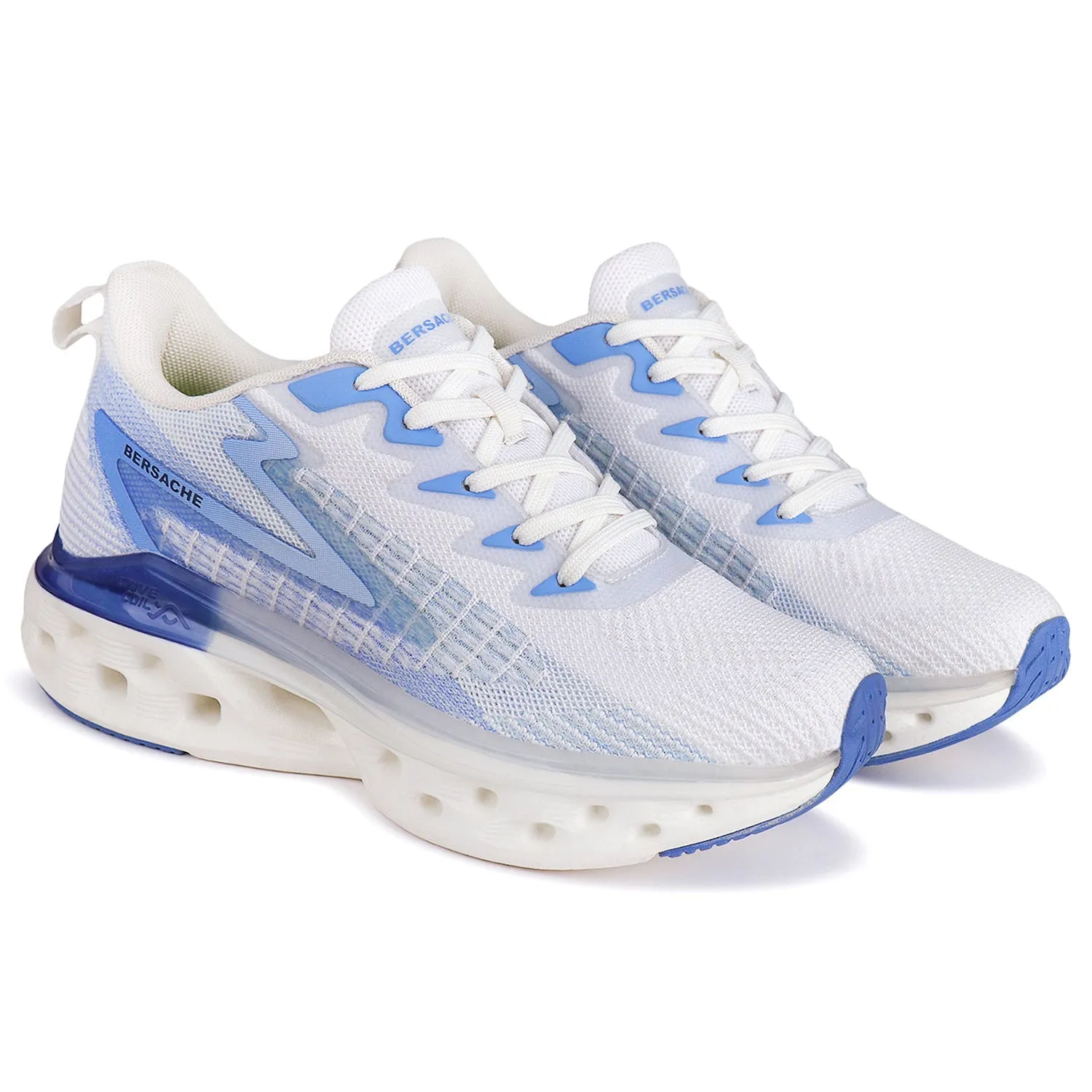 Hiking Shoes London Bersache Premium Sports ,Gym, Trending Stylish Running Shoes For Men (9155-White)