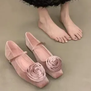 binfenxie  -  Women Flats Mary Janes 2024 Casual Flower Decoration Fashion Female Shoes Ballet Flat Slides Ladies Outside Sandals Casual Shoes Casual Shoes For The Office
