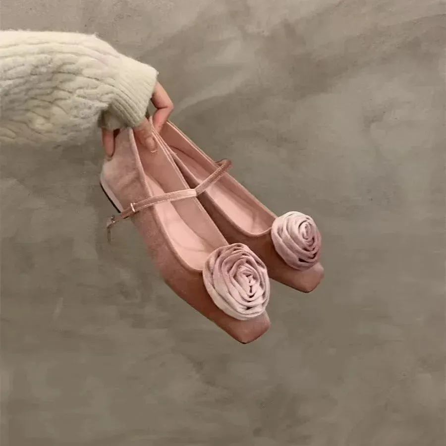 Romeo Slip-on Casual Shoes binfenxie  -  Women Flats Mary Janes 2024 Casual Flower Decoration Fashion Female Shoes Ballet Flat Slides Ladies Outside Sandals Casual Shoes