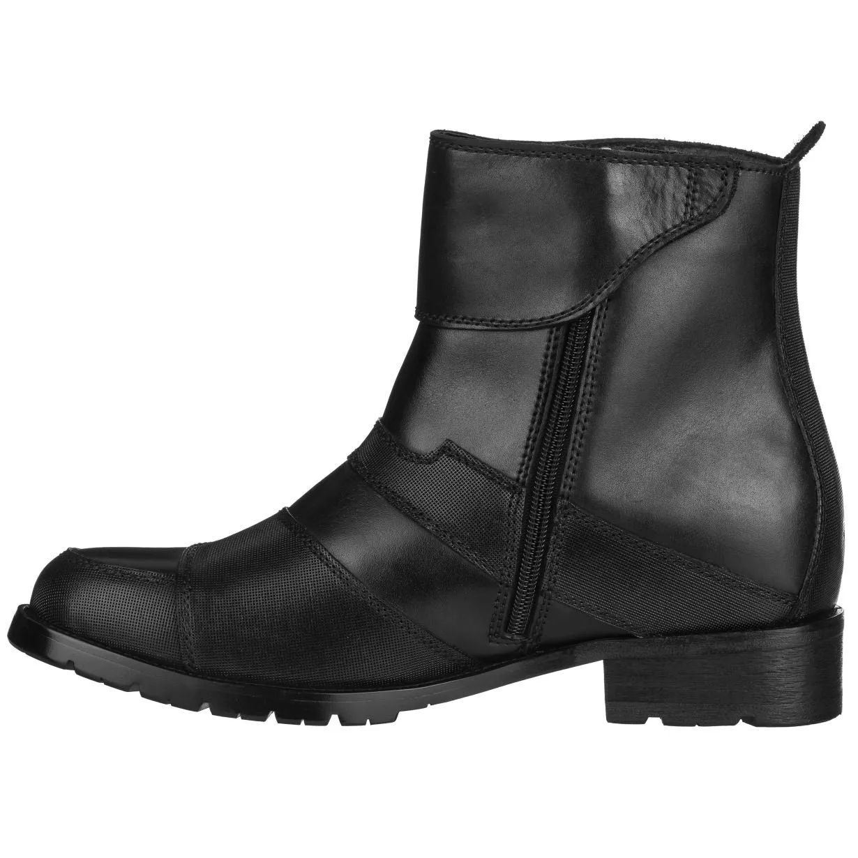 Black CALTO Elevator Motorcycle Boots - 3.3 Inches - G6251 Hiking Shoes For Flat Feet
