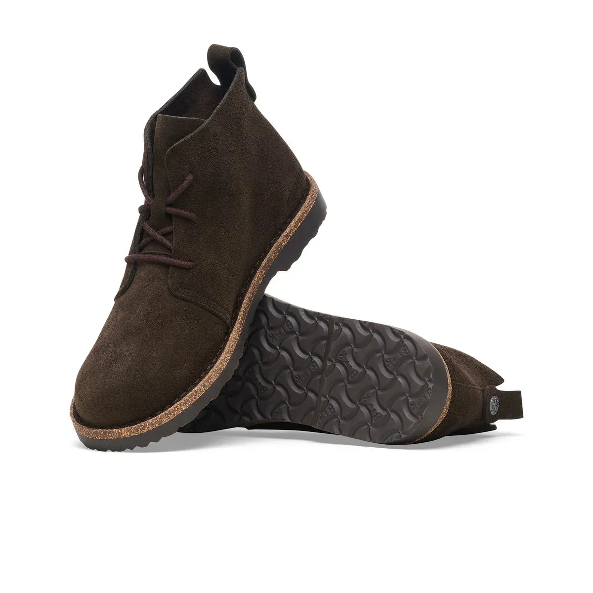 BIRKENSTOCK Uppsala Mid Mocca Suede Leather Boot Black Dress Boots Low Heel