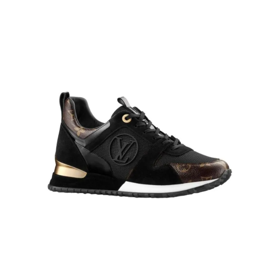 Louis Vuitton Black Suede/Monogram Canvas Run Away Trainer Sneakers That Are Good For Plantar Fasciitis