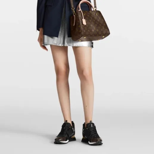 Road Bike Sneakers Louis Vuitton Black Suede/Monogram Canvas Run Away Trainer