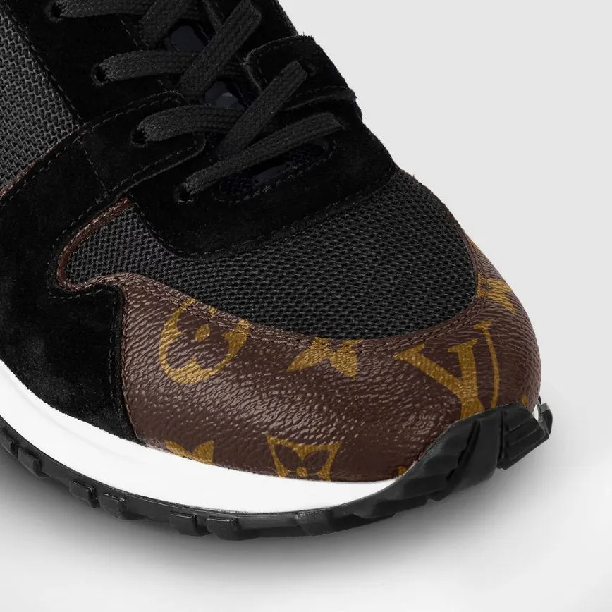 Lsu Sneakers Louis Vuitton Black Suede/Monogram Canvas Run Away Trainer
