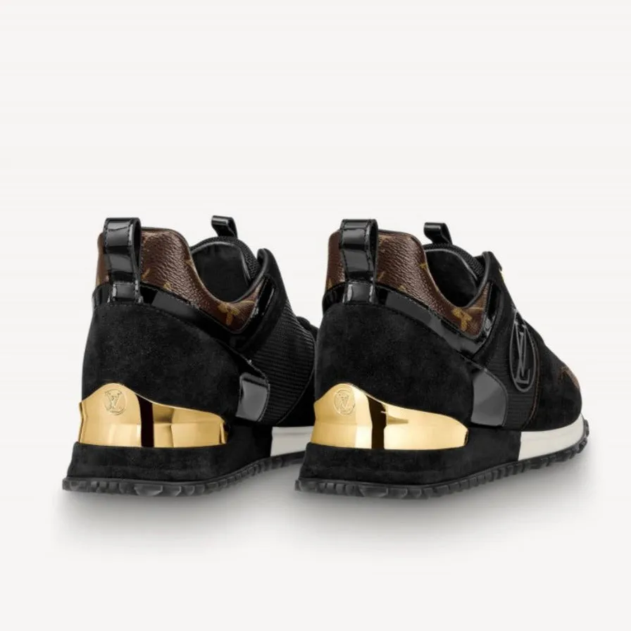 Sneakers Vs Tennis Shoes Louis Vuitton Black Suede/Monogram Canvas Run Away Trainer
