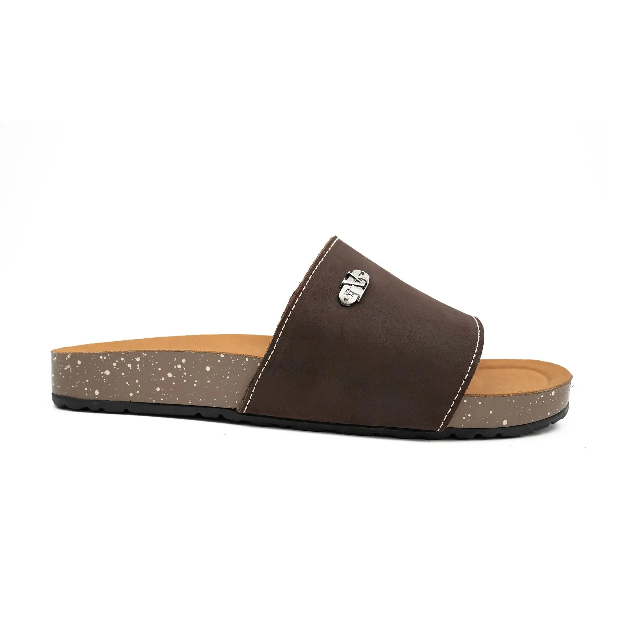 Brown Single - Strap Slide Sandals St Lucia Sandals Halcyon