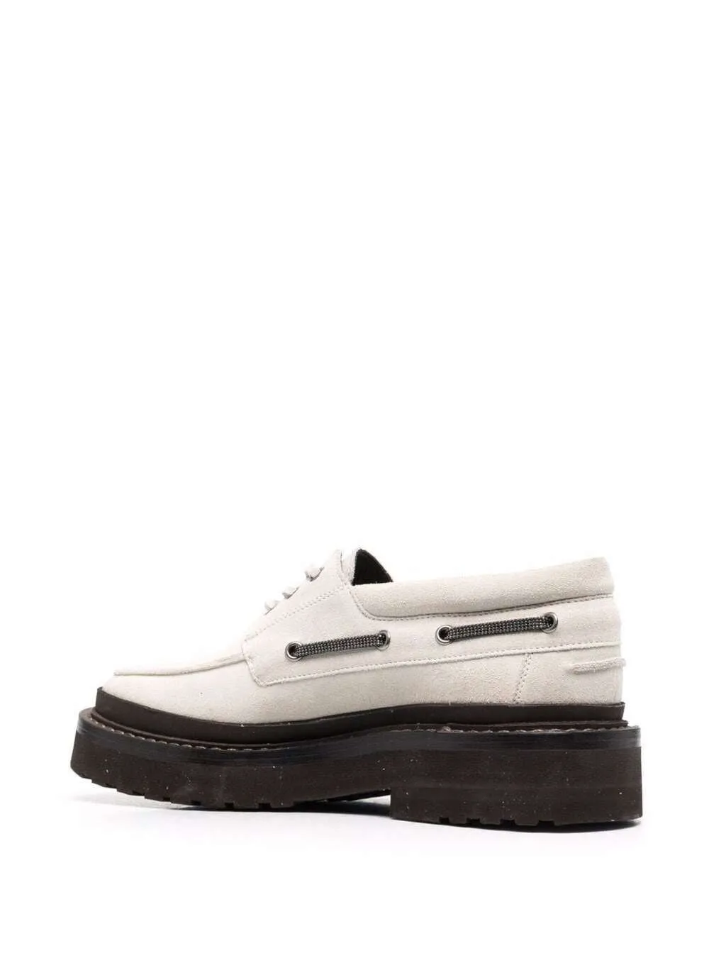 Bridal Shoes Brunello Cucinelli Eyelet Detail Platform Loafers