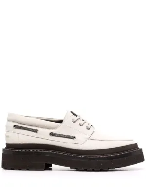 Good Shoes For Standing All Day With Flat Feet Brunello Cucinelli Eyelet Detail Platform Loafers