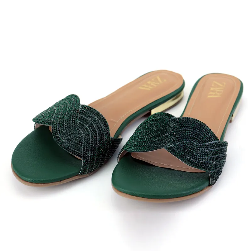 Rhinestone Buckle Low Heel Sandal-#1022 #22 Best Mountain Bike Shoes