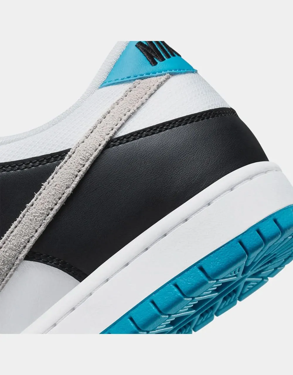 Nike SB Dunk Low Pro Skate Shoes - White/Neutral Grey-Black-Laser Blue Asics Shoes Futsal