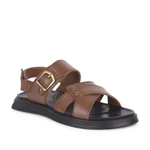 Open Toe Wedge Sandals Coolers By Liberty WILFRED-1 Mens Tan Formal Sandal
