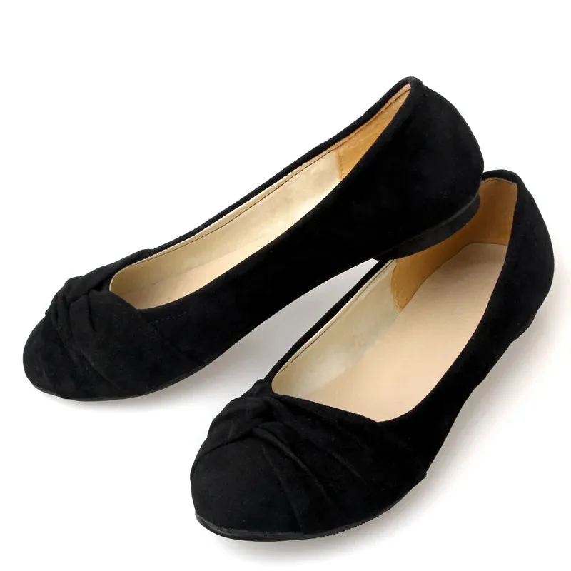 Casual Flat Flock Loafer Shoes for Women Flat Shoes With Gold Chain