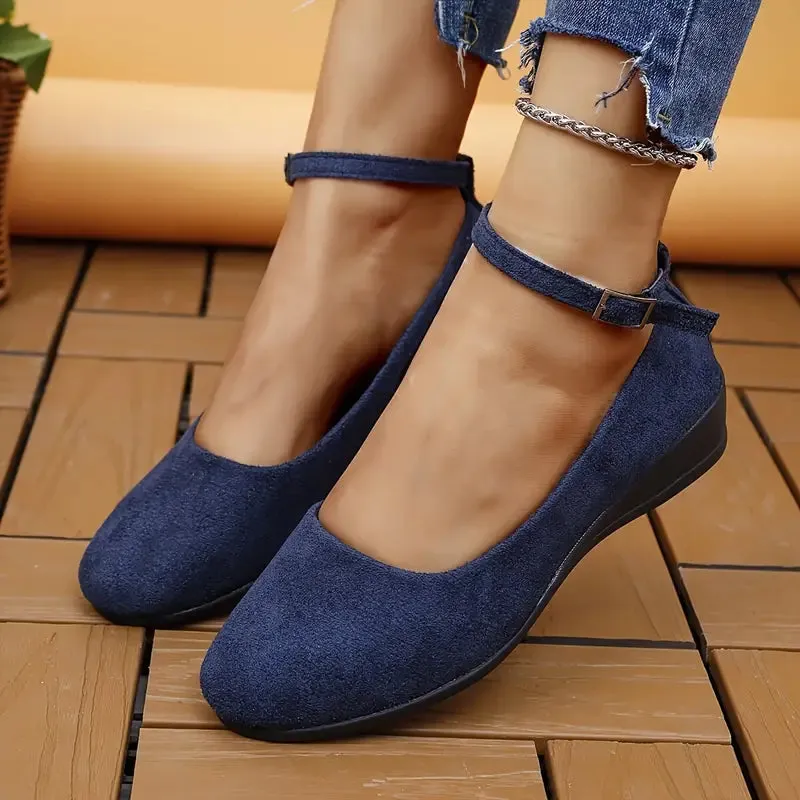 Casual Wedge Strap Shoes Cold Weather Casual Shoes