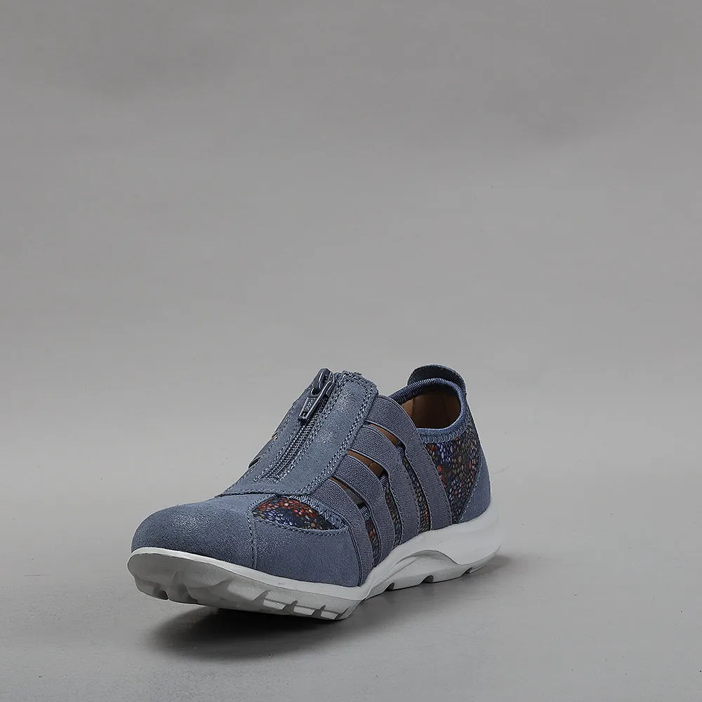 Comfortable Stylish Flat Shoes CC RESORTS CHRISTINE INDIGO