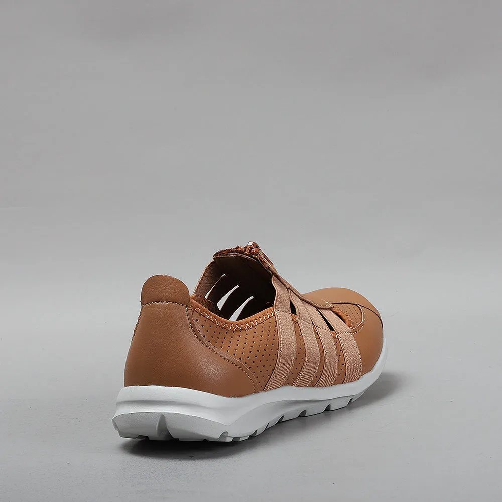 Flat Leather Shoes CC RESORTS CHRISTINE TAN