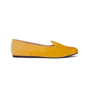 Gold Flat Shoes Charles Philip Timeless Velvet Moccasins - Elegant Comfort