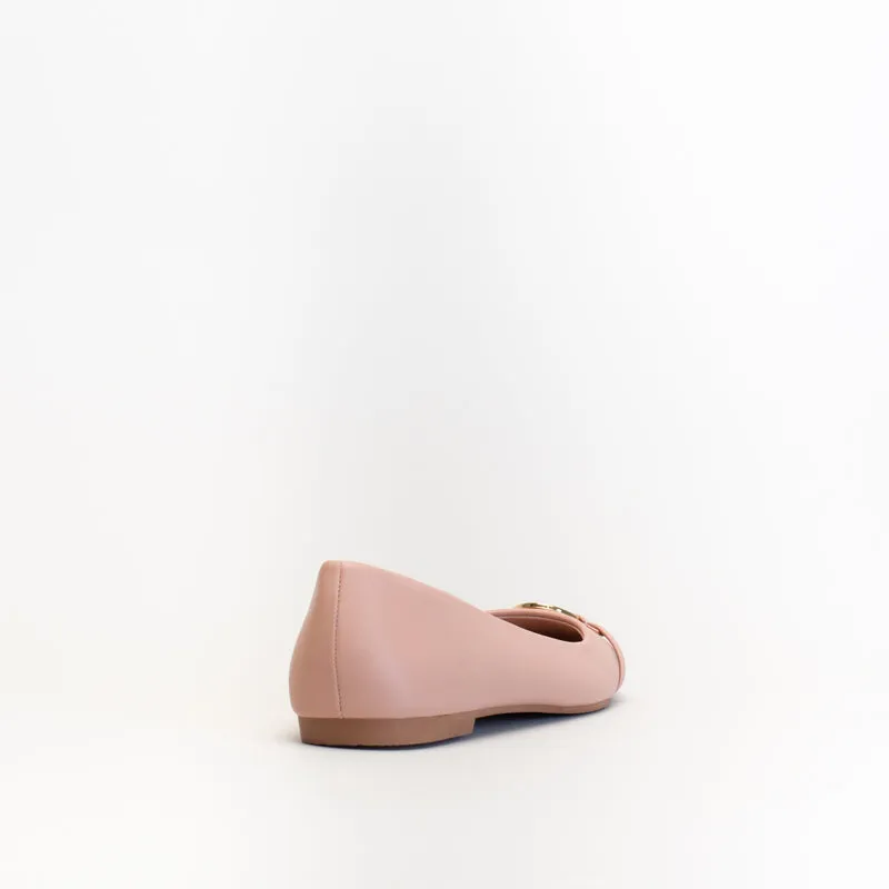 Fishnet Flat Shoes Unreal Women Ring Trim Square Toe Pump _ 150817