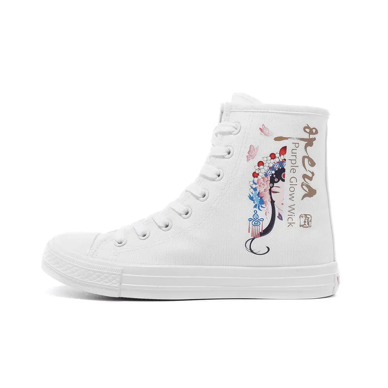 Owlkay Casual Retro High Top Shoes Casual Slip In Shoes