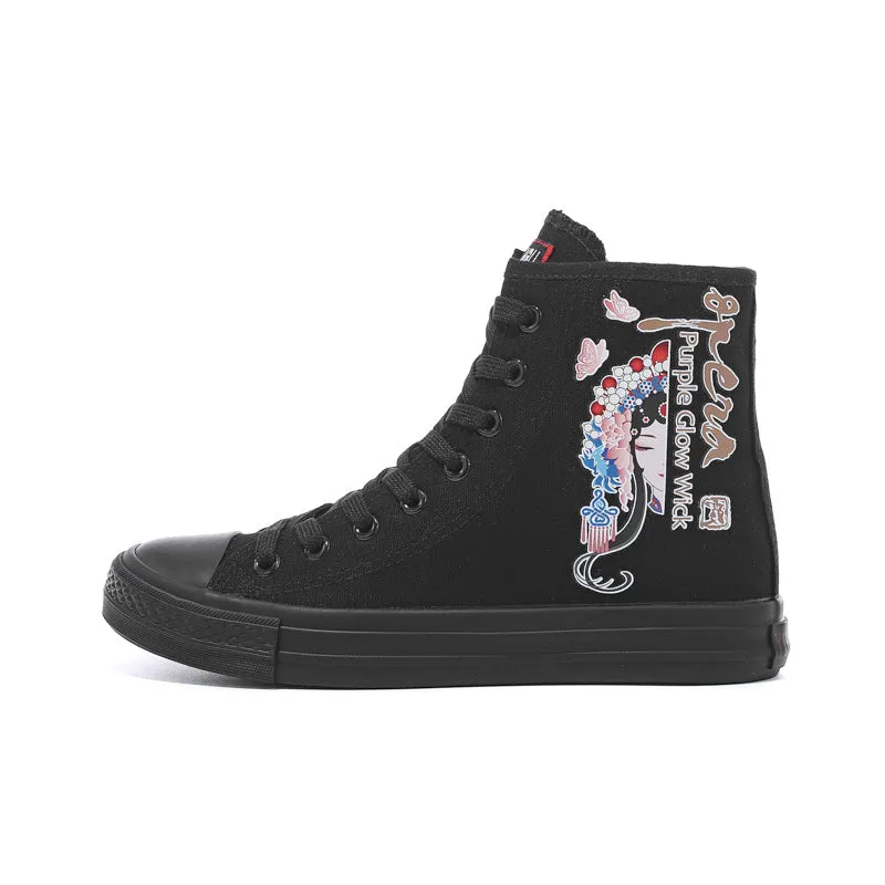 Owlkay Casual Retro High Top Shoes Shoes To Wear Business Casual