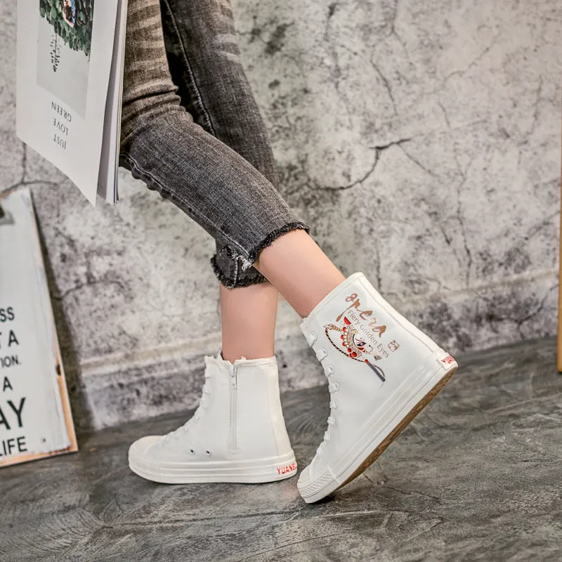 Owlkay Casual Retro High Top Shoes Casual Shoes Fashion
