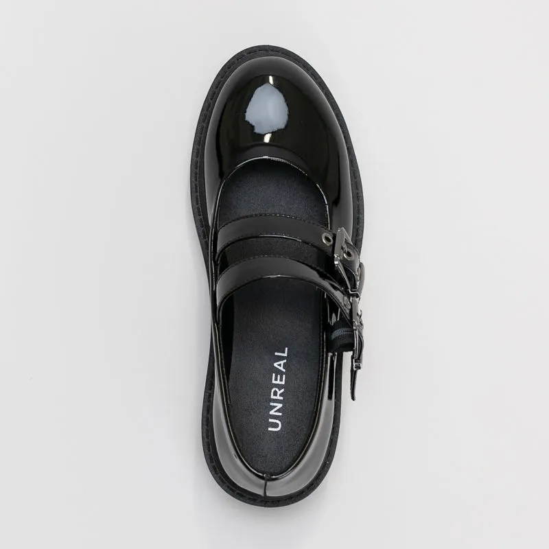 Peach Flats Shoes Chunky Patent Mary-Jane _ 160315