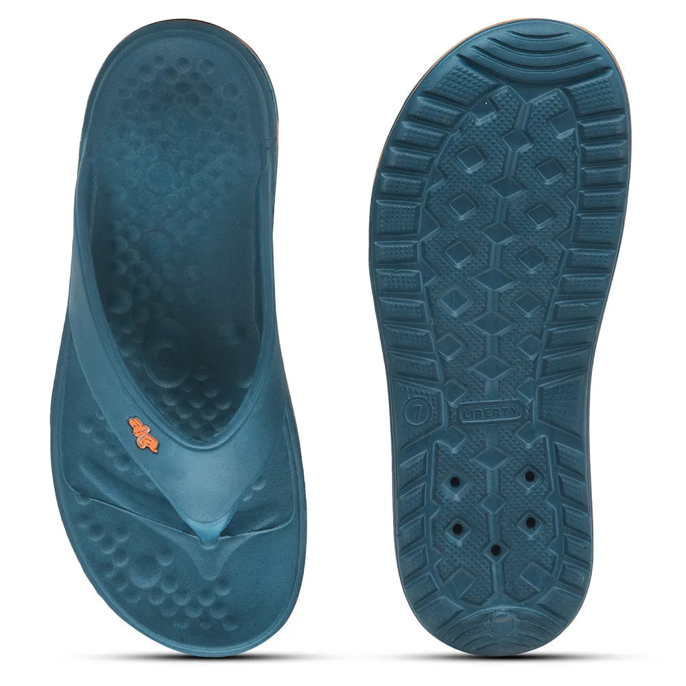 Cover Toe Sandals A-HA Casual Teal Blue Flip Flop For Men BEACHTIME By Liberty