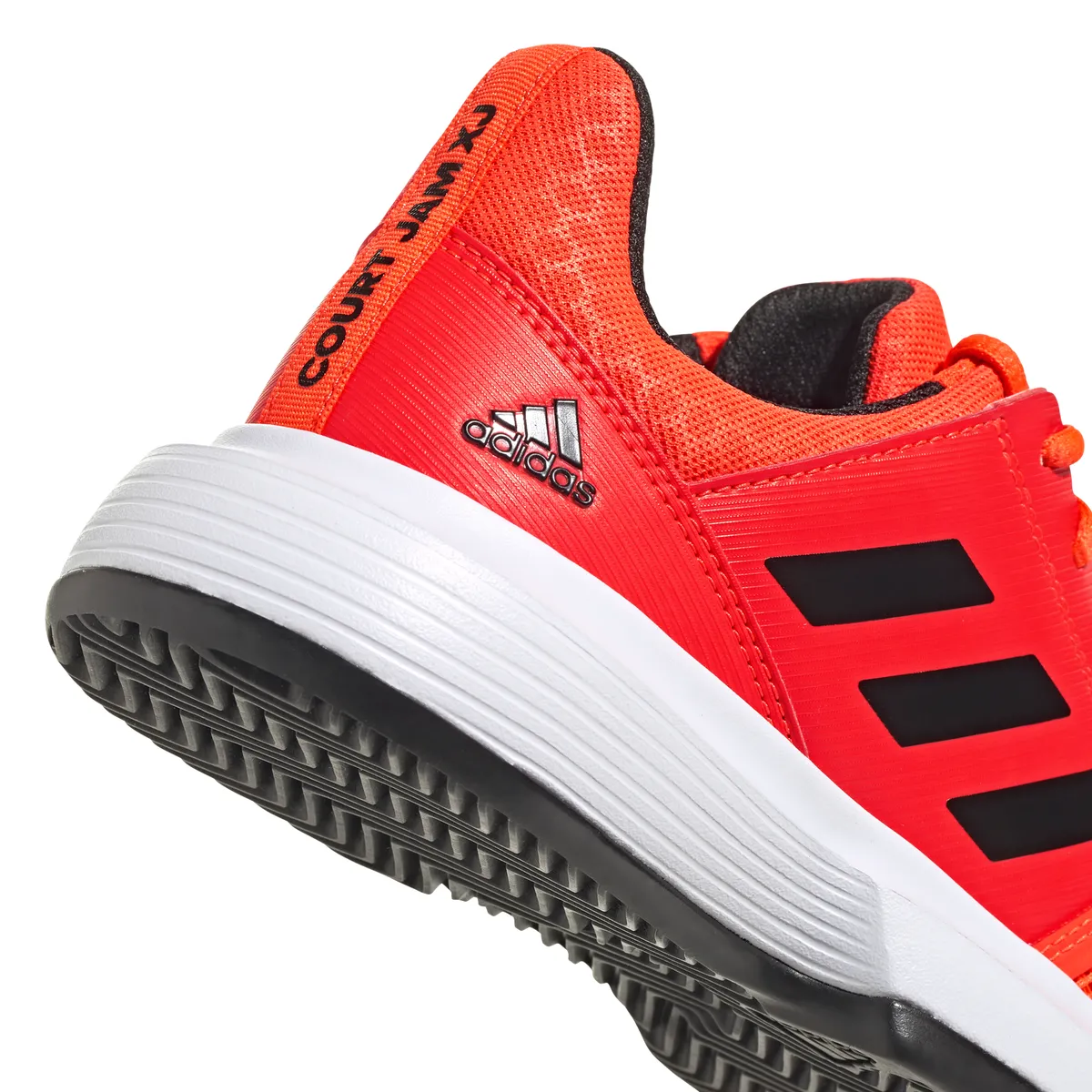 Adidas Aristocats Shoes adidas CourtJam XJ Junior Tennis Shoe (Solar Red/Black/White)