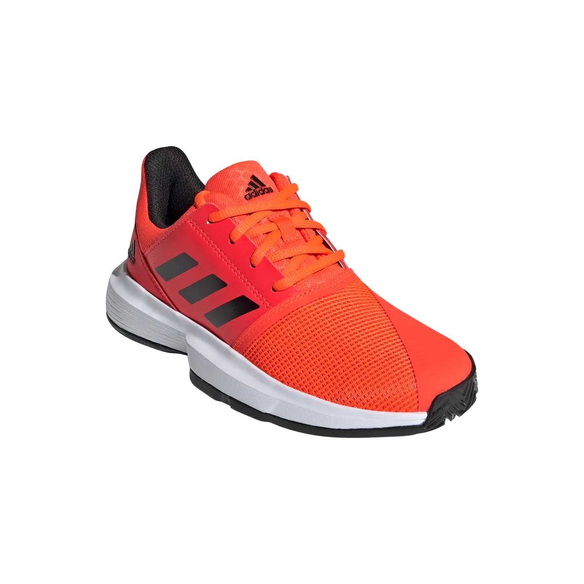 adidas CourtJam XJ Junior Tennis Shoe (Solar Red/Black/White) Adidas Basketball High Top Shoes