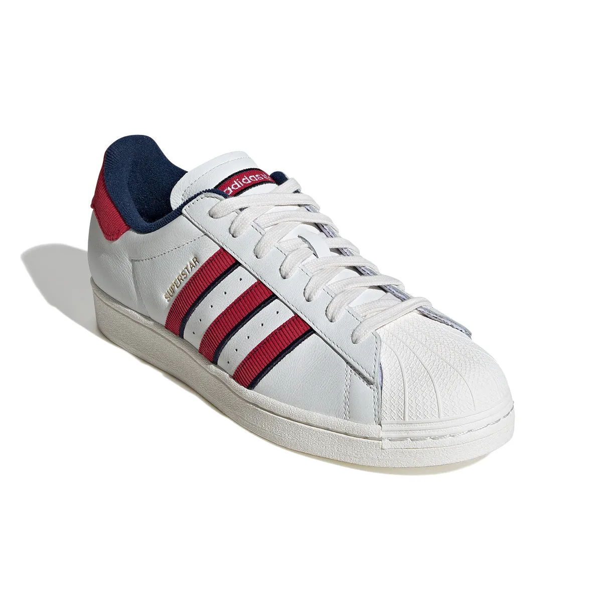 Superstar 'White Team Victory Red Night Indigo' Adidas Ballet Flat Shoes