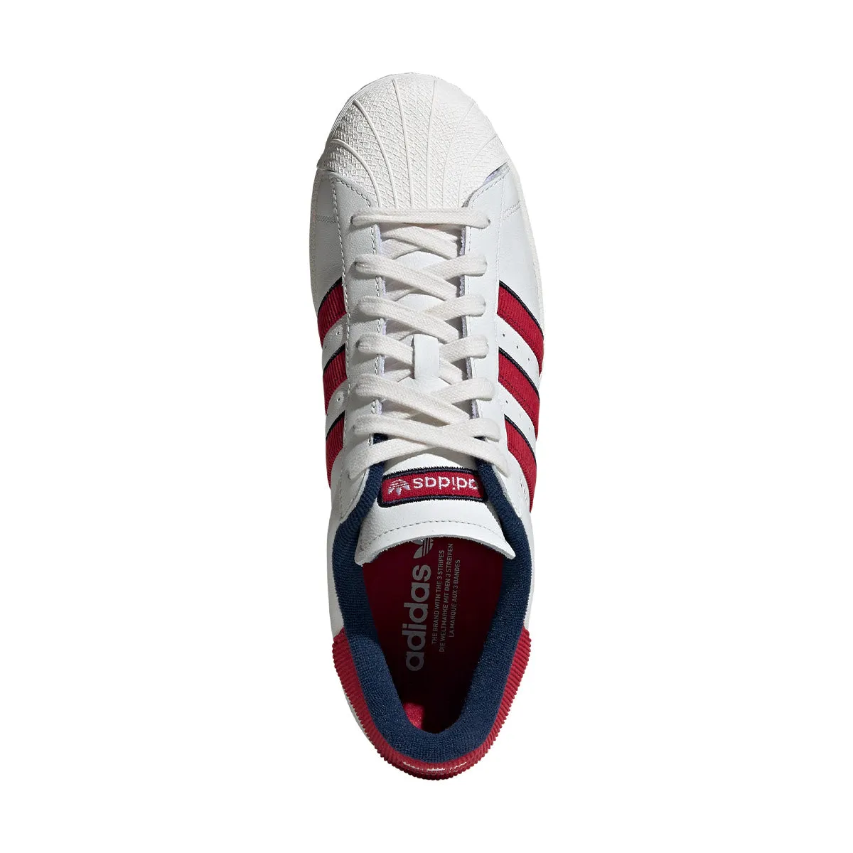 Superstar 'White Team Victory Red Night Indigo' Basketball Shoes By Adidas