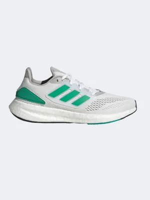 Adidas Pureboost 22 Men Running Shoes White/Green Cloth Adidas Shoes