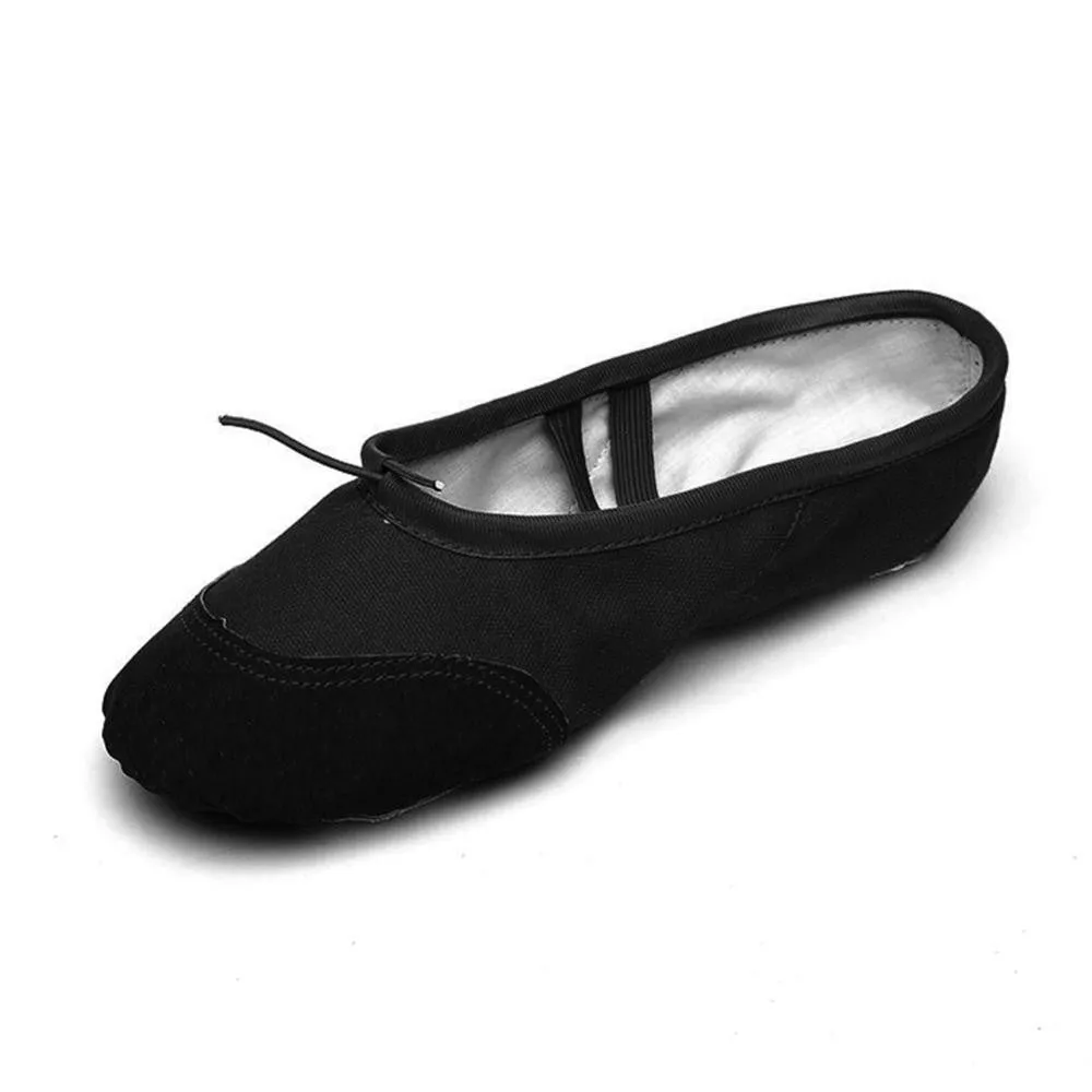 High Child Girl Women Soft split Sole Breathable leather tip Dance Ballet Shoes Comfortable Breathable Fitness D'orsay Shoes Flats