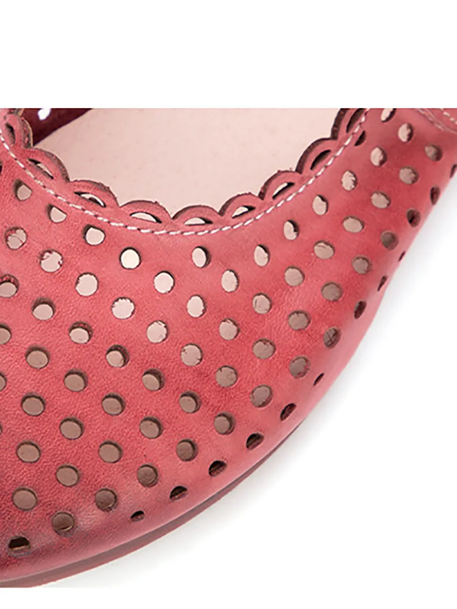 Mesh Ballet Breathable Flat Shoes for Women Closed Toe Open Back Flat Shoes