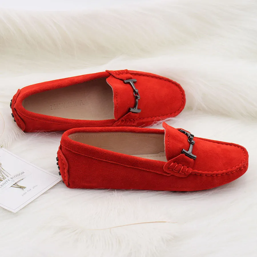 Tahari Shoes Flats MIYAGINA Leather Women Spring Flat Moccasins Shoes